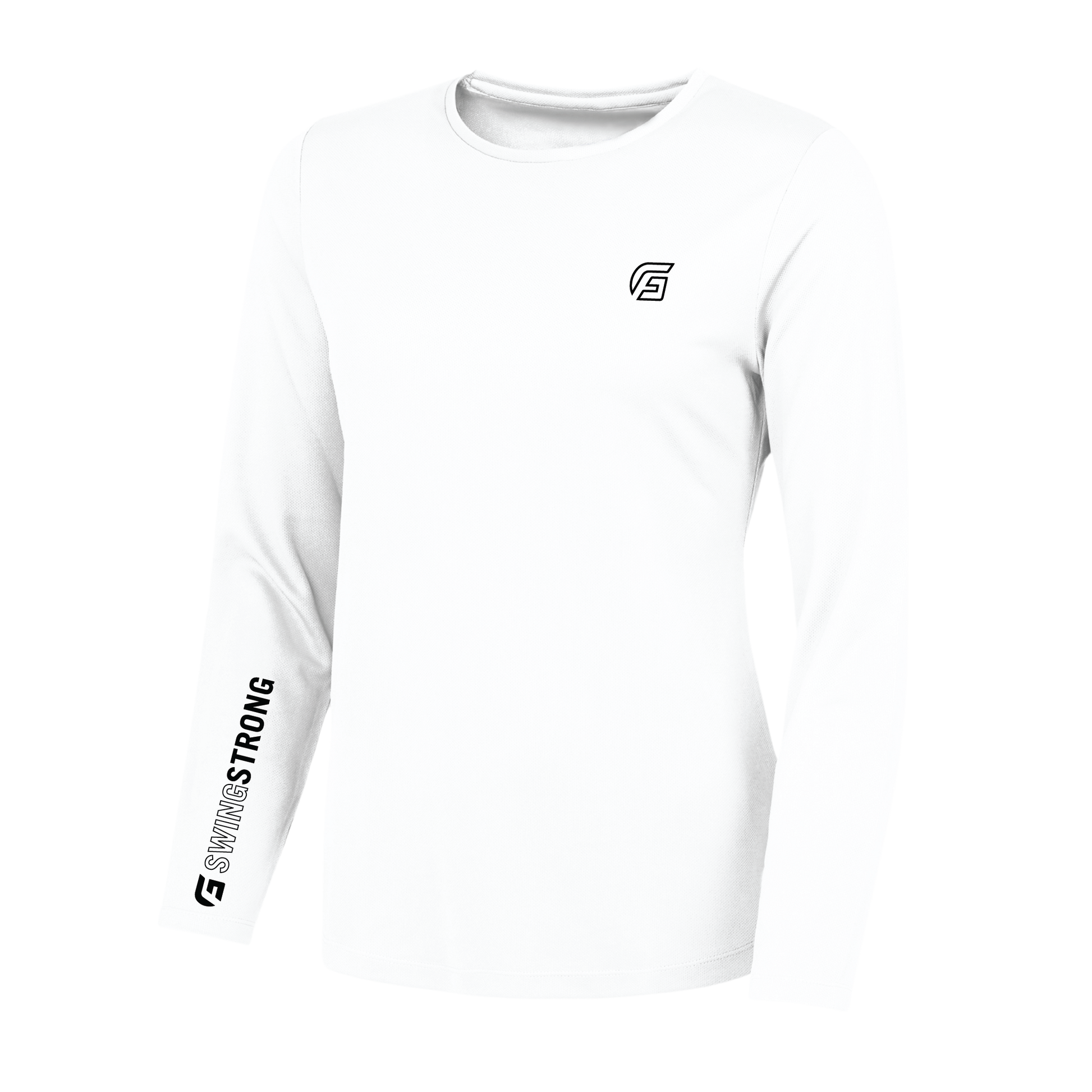 Focusgolf Swing Strong Womens Arctic White Long Sleeve Tee