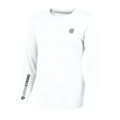 Focusgolf Swing Strong Womens Arctic White Long Sleeve Tee