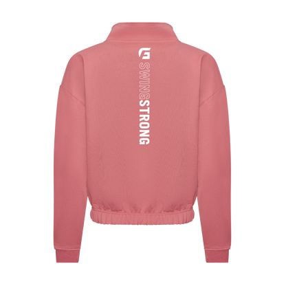 Focusgolf Swing Strong Women's Dusty Pink Qtr Zip Sweatshirt
