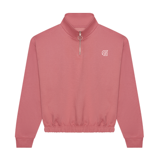 Focusgolf Swing Strong Women's Dusty Pink Qtr Zip Sweatshirt