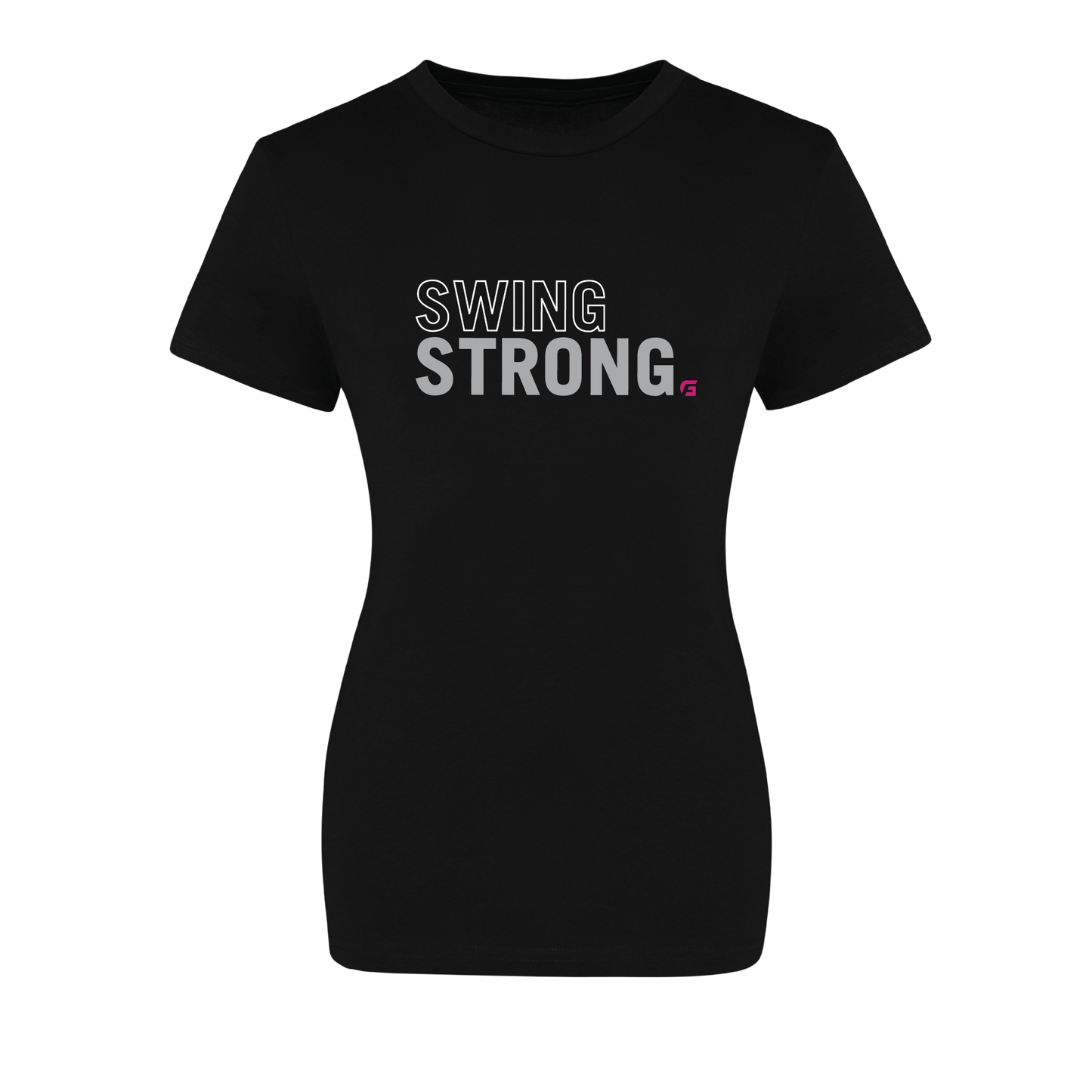 Focusgolf Swing Stronger Womens Carbon Black Tee