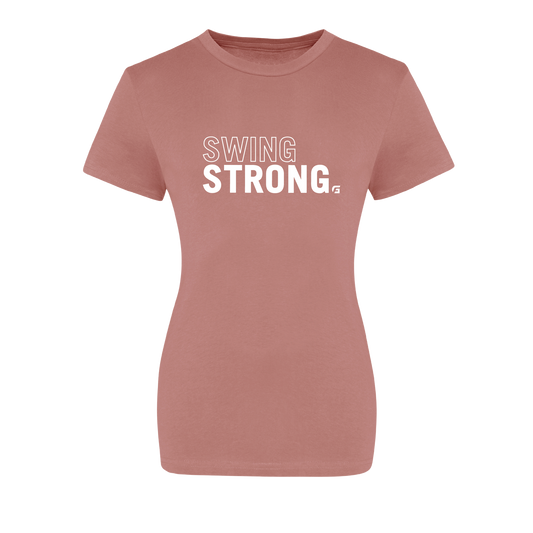Focusgolf Swing Stronger Women's Dusty Pink Tee