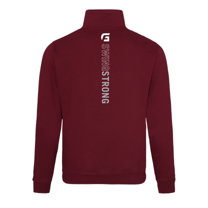 Focusgolf Swing Strong Men's Blaze Burgundy Qtr Zip Sweatshirt