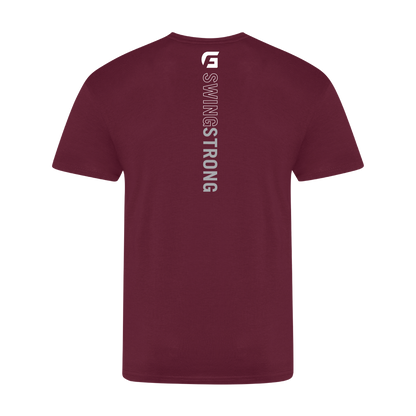 Focusgolf Swing Strong Men's Blaze Burgundy Tee