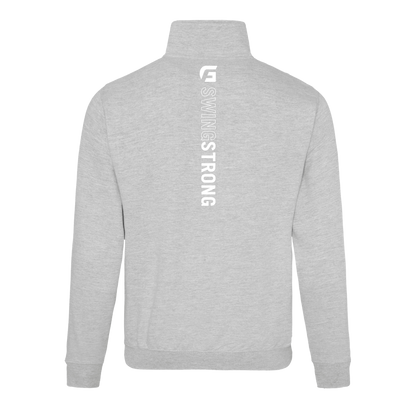 Focusgolf Swing Strong Men's Heather Grey Qtr Zip Sweatshirt