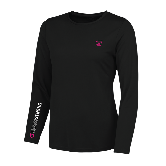 Focusgolf Swing Strong Women's Carbon Black Long Sleeve Tee