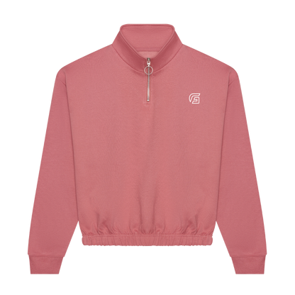 Focusgolf Swing Strong Women's Dusty Pink Qtr Zip Sweatshirt