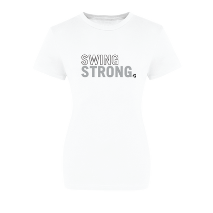Focusgolf Swing Stronger Women's Arctic White Tee