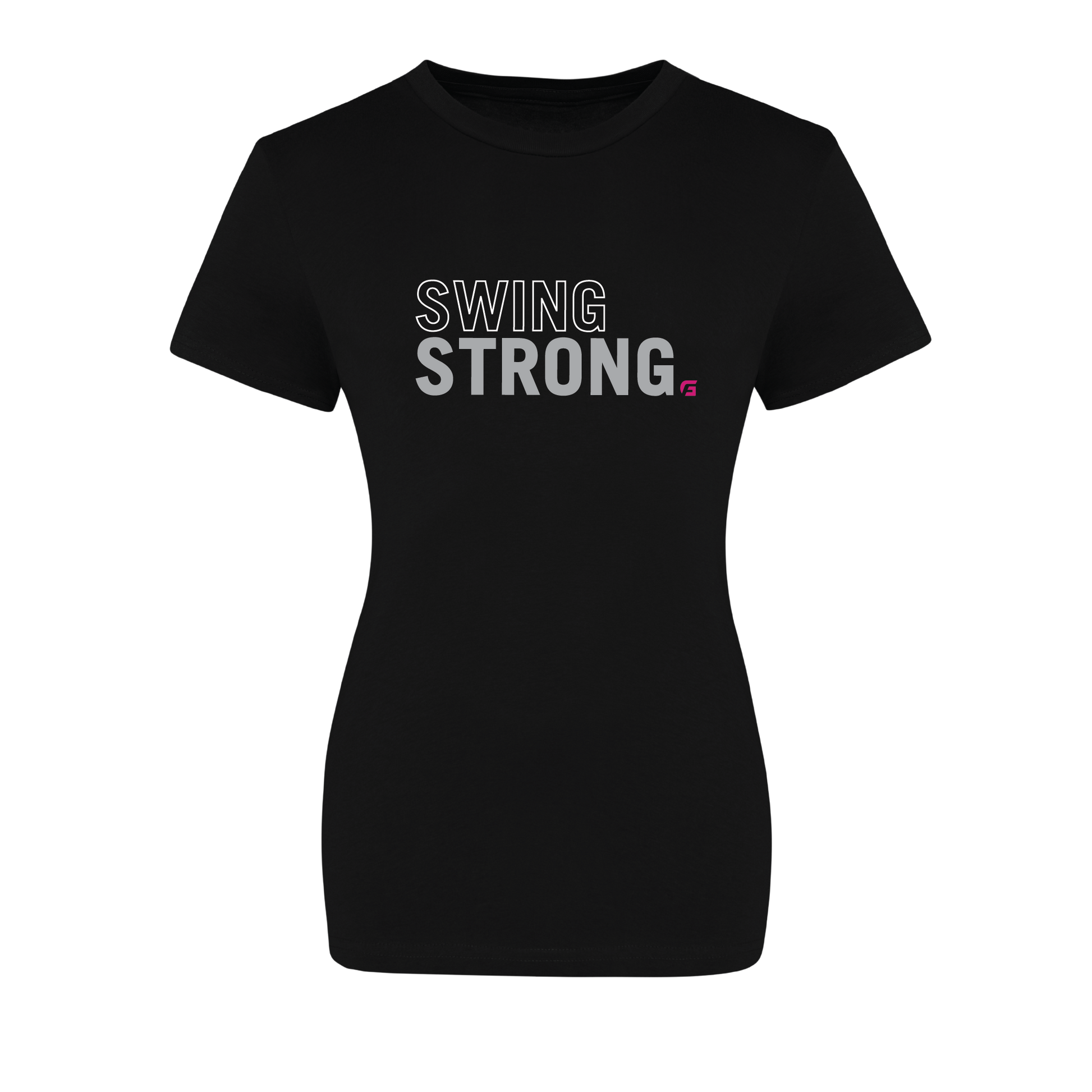 Focusgolf Swing Stronger Womens Carbon Black Tee