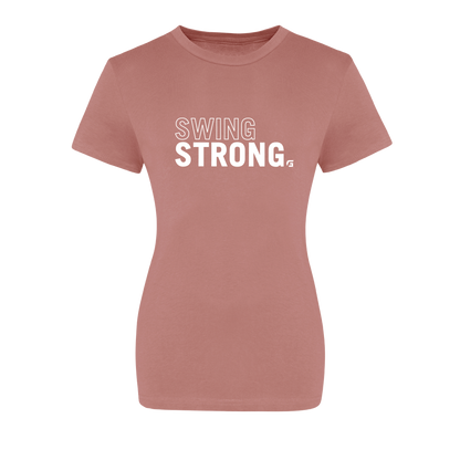 Focusgolf Swing Stronger Women's Dusty Pink Tee